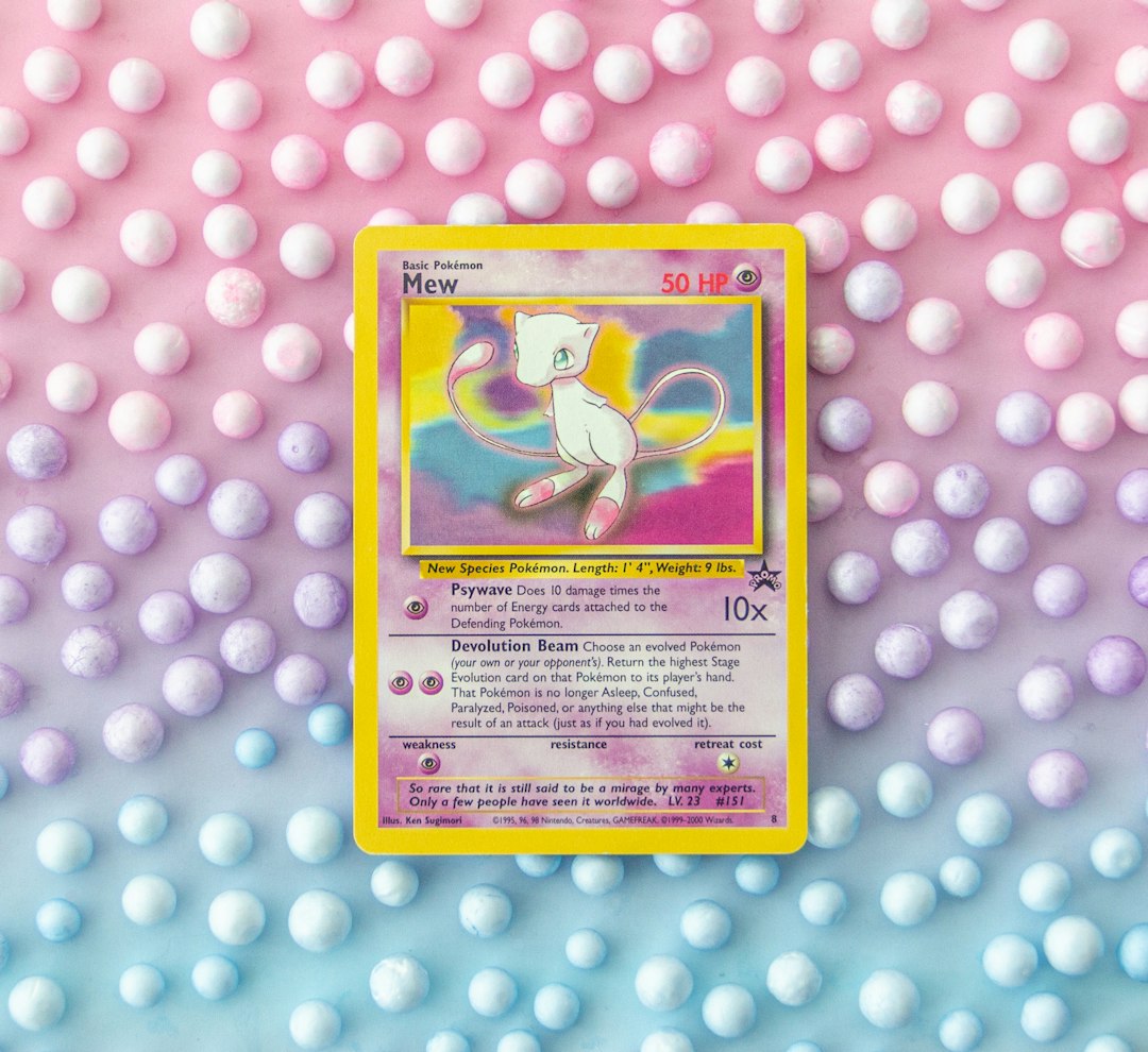 Close-up of a trading card